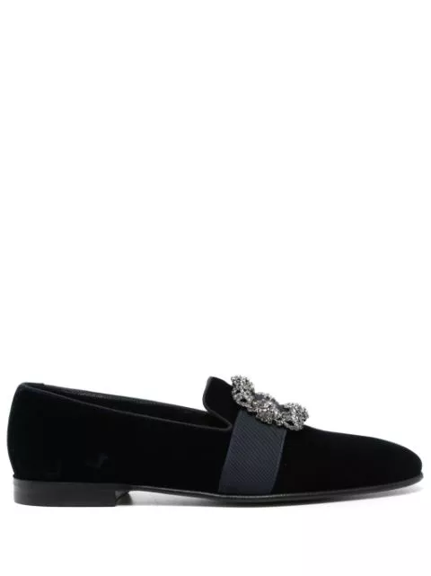 Manolo Blahnik Carlton velvet loafers Men 0116