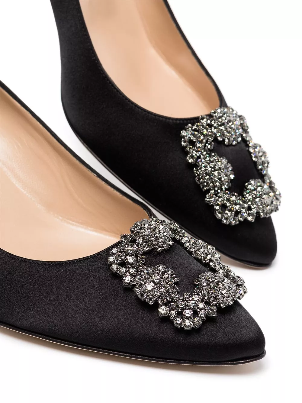 Affordable Manolo Blahnik Hangisi 50mm bejewelled detail pumps Women 0118